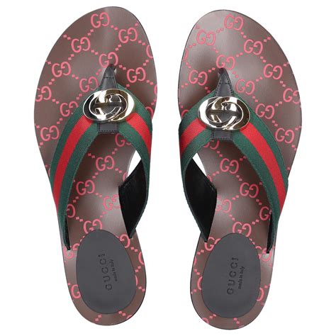 gucci flip flops flowers|gucci blondie flip flop women.